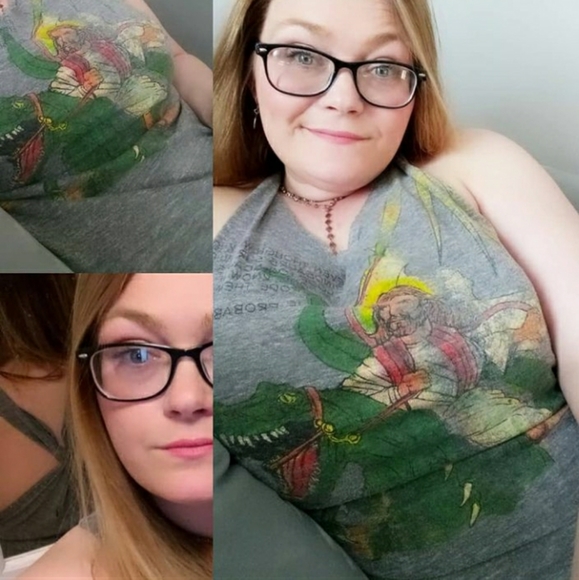 OOAK Handmade boutique tank top. Jesus riding a dinosaur  print. Super soft - Picture 3 of 3